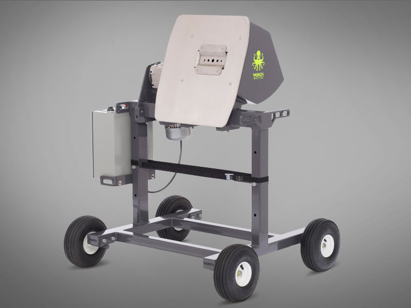 Photo of hemp bucker the Mother Bucker designed and manufactured by Munch Machine